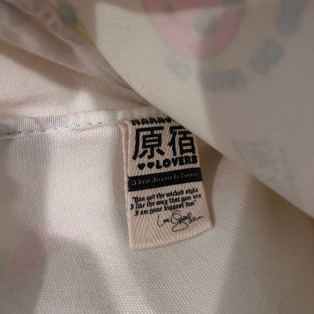 NWOT! Vintage Harajuku Lovers Canvas Tote Bag - Picture 4 of 7